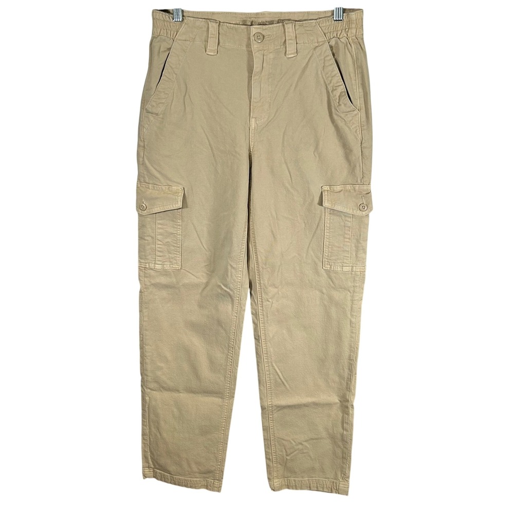 American Eagle Khaki Tan Cargo Pants Womens 8 Stretch Utility High Rise Straight